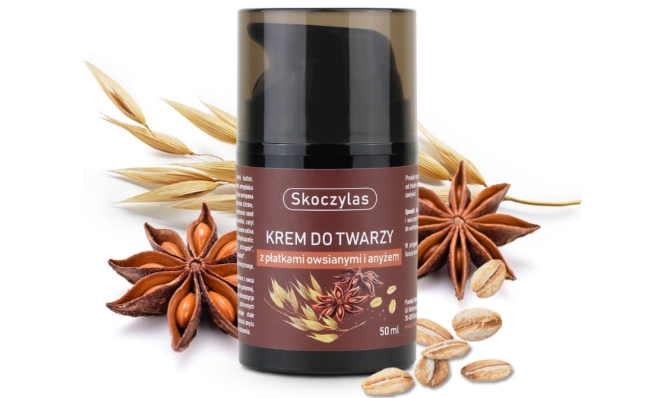 Krem do twarzy z płatkami owsianymii anyżem 50ml Skoczylas Marek Purelab