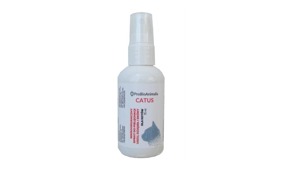 Probiotics Catus Mikroorganiczny spray do uszu dziąseł skóry dla kotów 75ml ProBioAnimalia