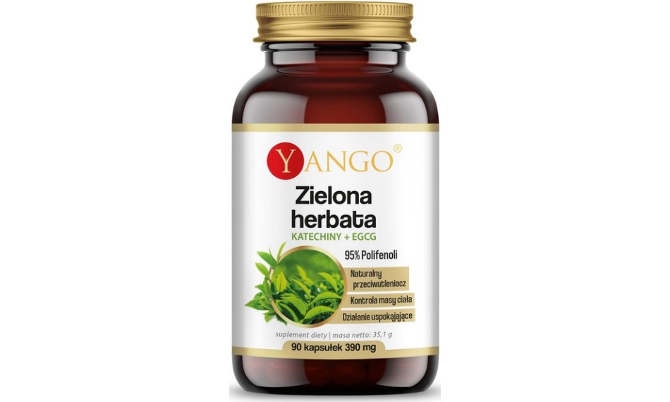 Yango Zielona Herbata 95% Polifenoli - Katechiny + EGCG 90kapsułek