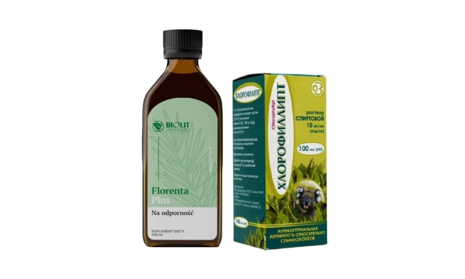 Biolit Florenta Plus płyn 200ml + Chlorofilipt płyn do kąpieli 100ml