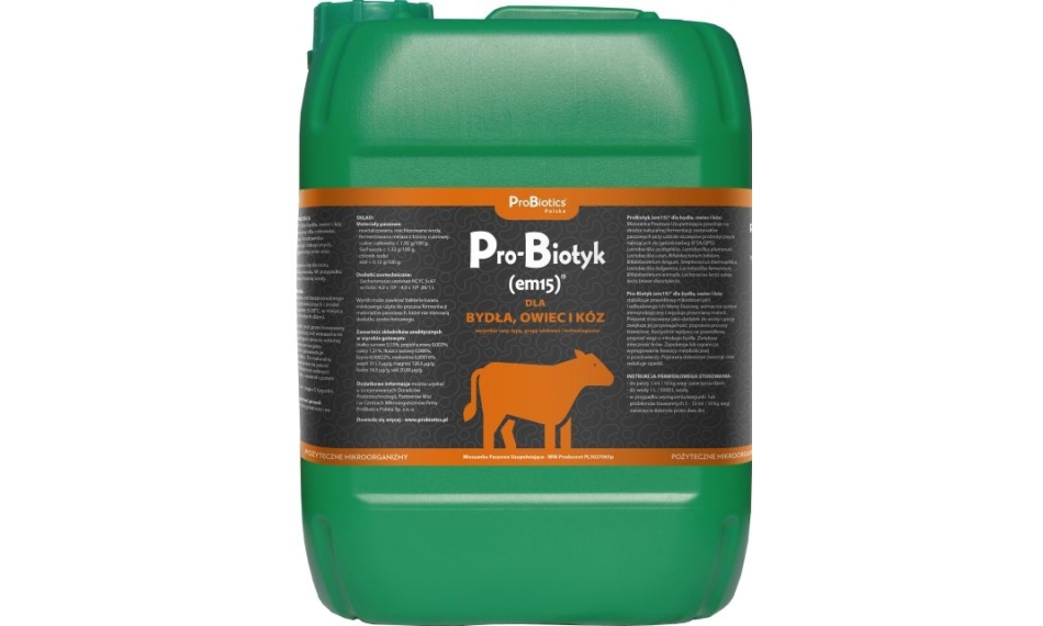 Probiotics Pro-Biotyk (em15) dla bydła, owiec i kóz 10litrów kanister
