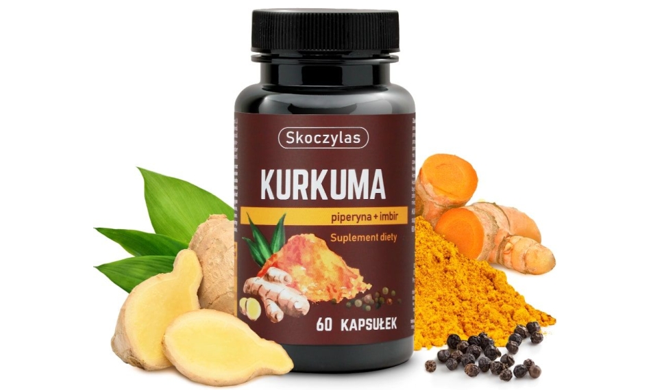 Kurkuma piperyna imbir resweratrol i kwercetyna 60kapsułek Purelab Marek Skoczylas