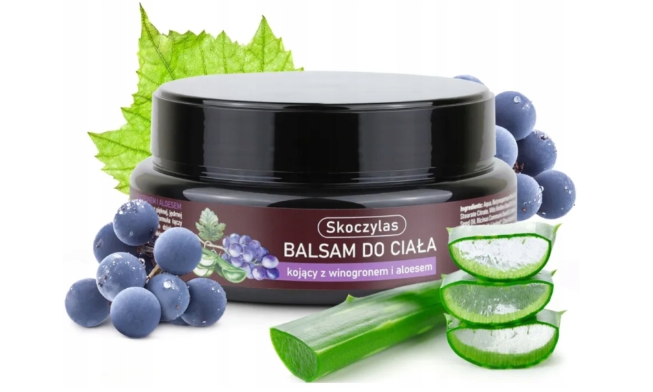 Balsam do ciała kojący z winogronem i aloesem 200ml Skoczylas Marek Purelab