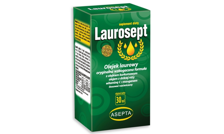 Laurosept wzbogacony (olej z dzikiej róży, witamina C i mangan) płyn 30ml Asepta