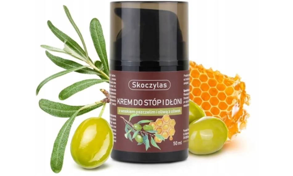 Krem do stóp i dłoni z woskiem pszczelim i oliwą z oliwek 50ml Skoczylas Marek Purelab