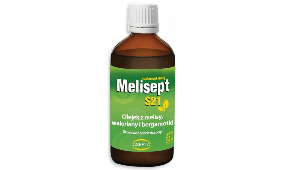 Melisept S21 (olejek z melisy, waleriany i bergamotki) krople 30ml Asepta
