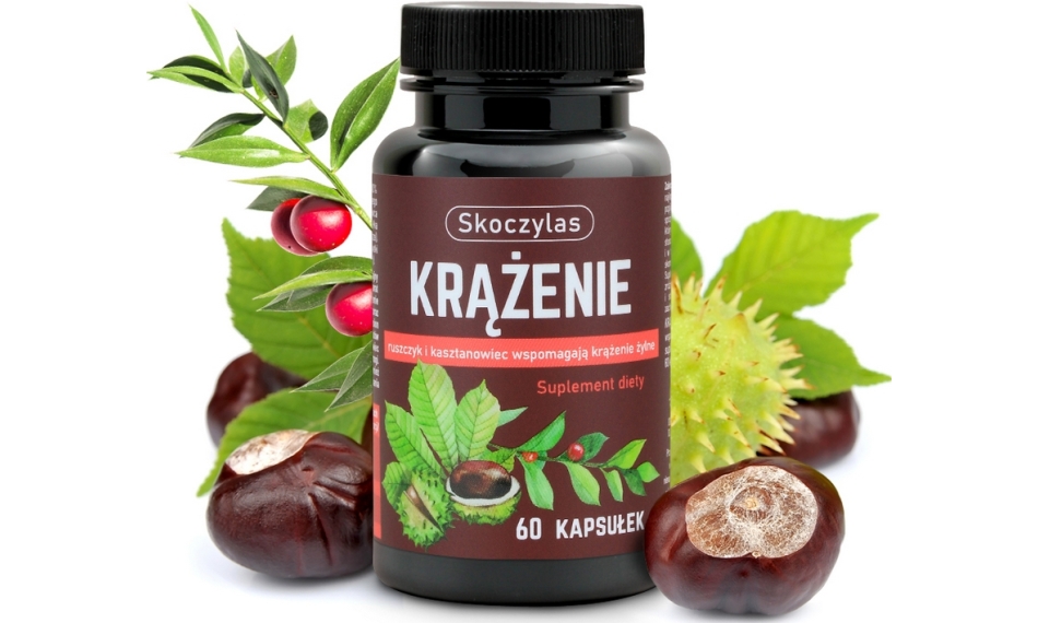 Skoczylas Krążenie Ruszczyk kolczasty kasztanowiec diosmina 60kapsułek
