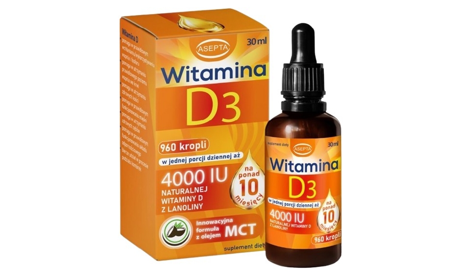 Witamina D3 krople 30ml Asepta