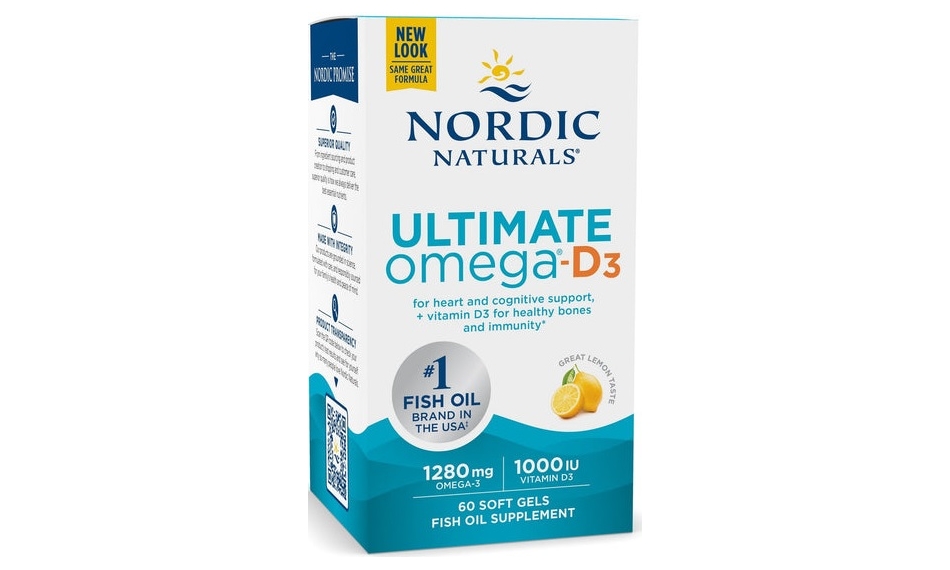 Nordic Naturals Ultimate Omega-D3 1280mg + 1000IU D3 (Kwasy omega-3 + wit. D3 CYTRYNA) 60kapsułek