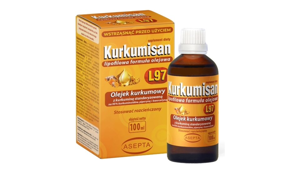 Kurkumisan L97 lipofilowy olejek kurkumowy płyn 100ml Asepta
