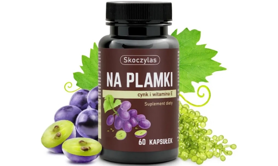 Skoczylas Na Plamki cynk + beta karoten + witamina E 60kapsułek