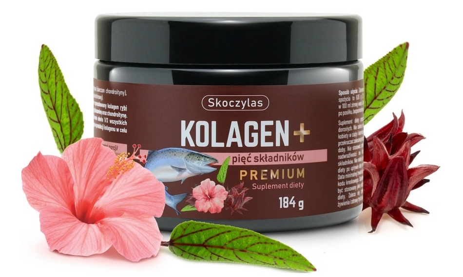 Kolagen z łososia+ 5 składników Premium proszek 184g Purelab Marek Skoczylas