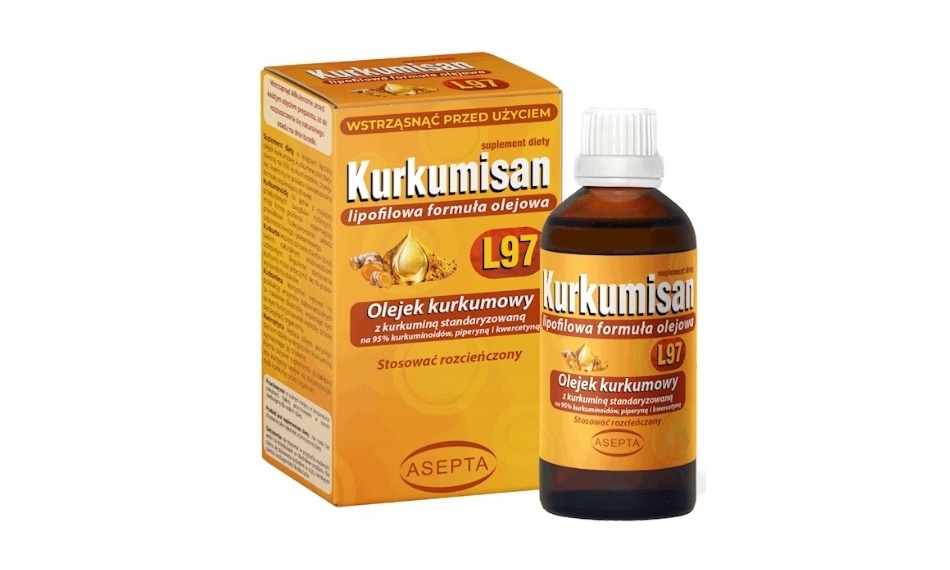 Kurkumisan L97 lipofilowy olejek kurkumowy płyn 10ml Asepta