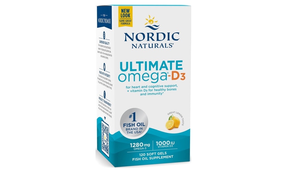 Nordic Naturals Ultimate Omega-D3 1280mg + 1000IU D3 (Kwasy omega-3 + wit. D3 CYTRYNA) 120kapsułek