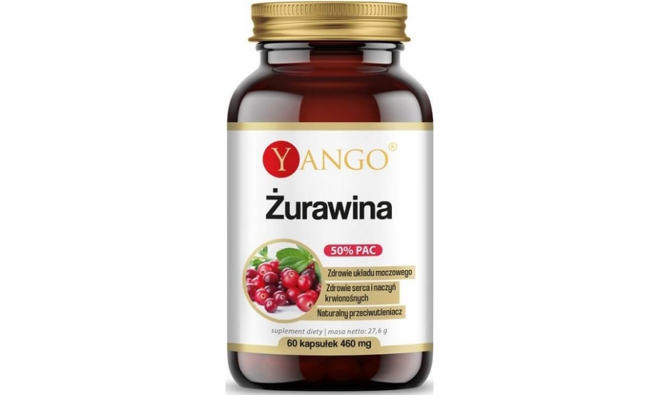 Yango Żurawina 50% PAC Ekstrakt 60kapsułek