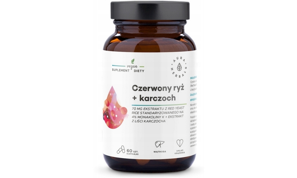 Aura Herbals Czerwony ryż + karczoch 60kapsułek