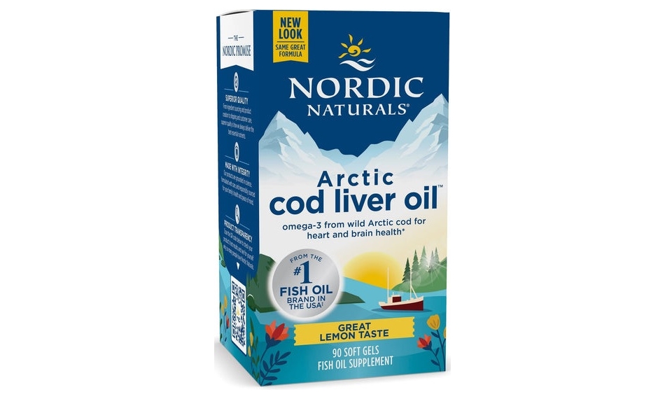 Nordic Naturals Arctic Cod Liver Oil 750mg (Olej z wątroby dorsza arktycznego CYTRYNA) 90kapsułek