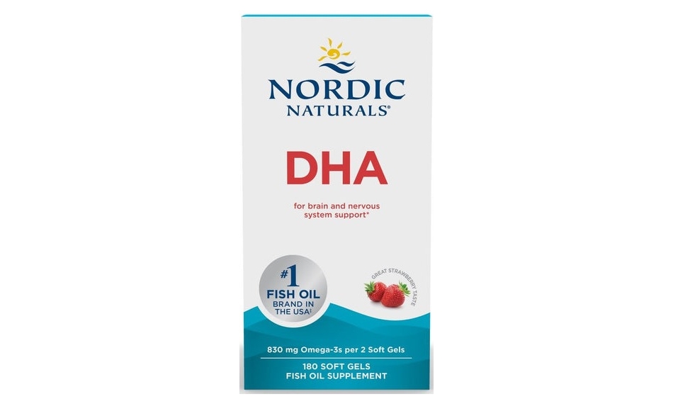 Nordic Naturals DHA 830mg (Kwasy omega-3 + DHA TRUSKAWKA) 180kapsułek