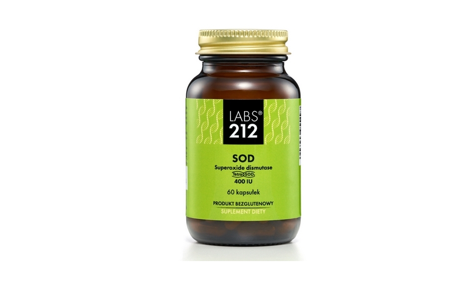 LABS212 SOD superoxide dismutase Dysmutaza ponadtlenkowa 60kapsułek