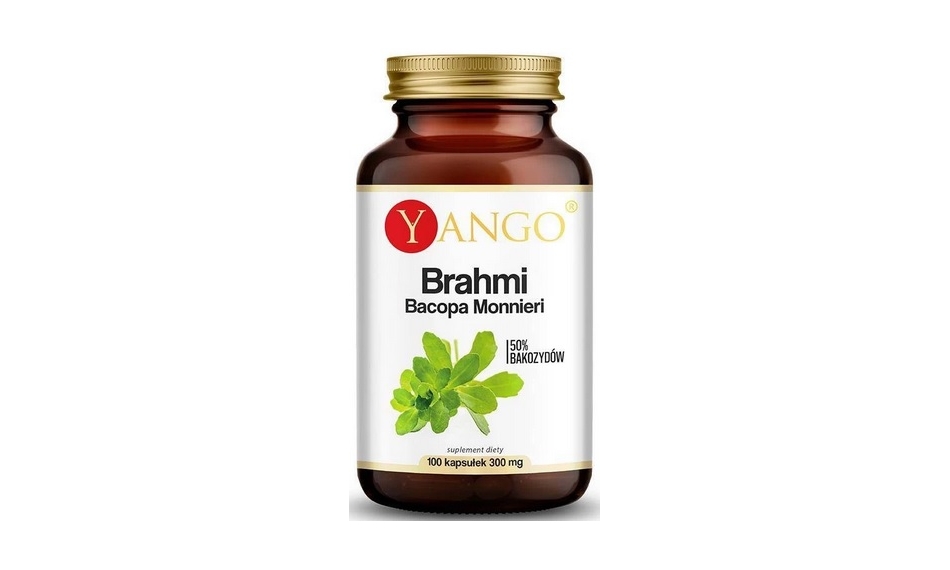 Yango Brahmi Bacopa Ekstrakt 50% Bakozydów 100kapsułek