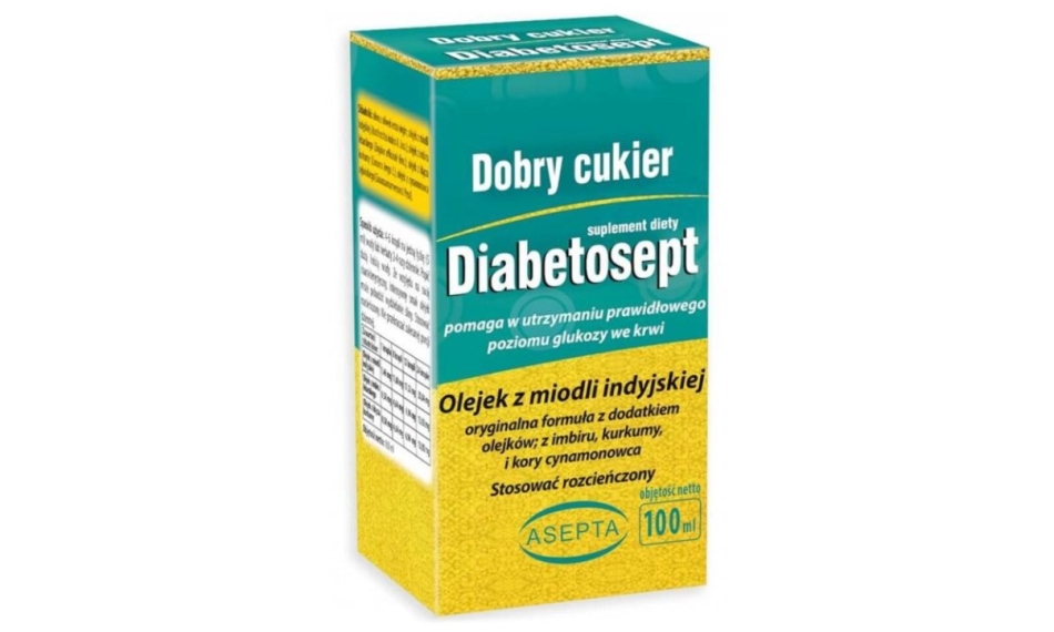 Diabetosept Dobry Cukier olejek z miodli indyjskiej płyn 100ml Asepta