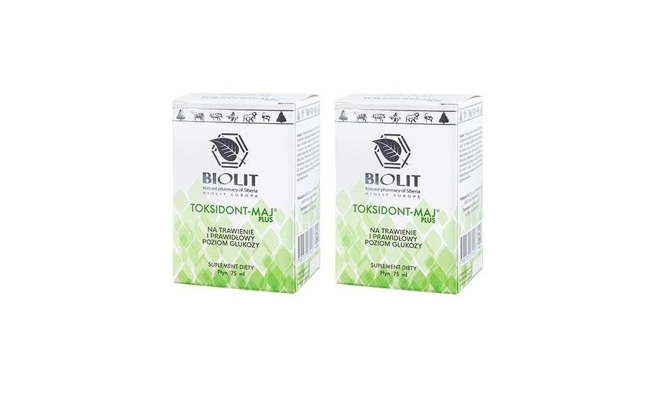 2 x Biolit Toksidont Maj Plus - ekstrakt korzenia łopianu większego 75ml