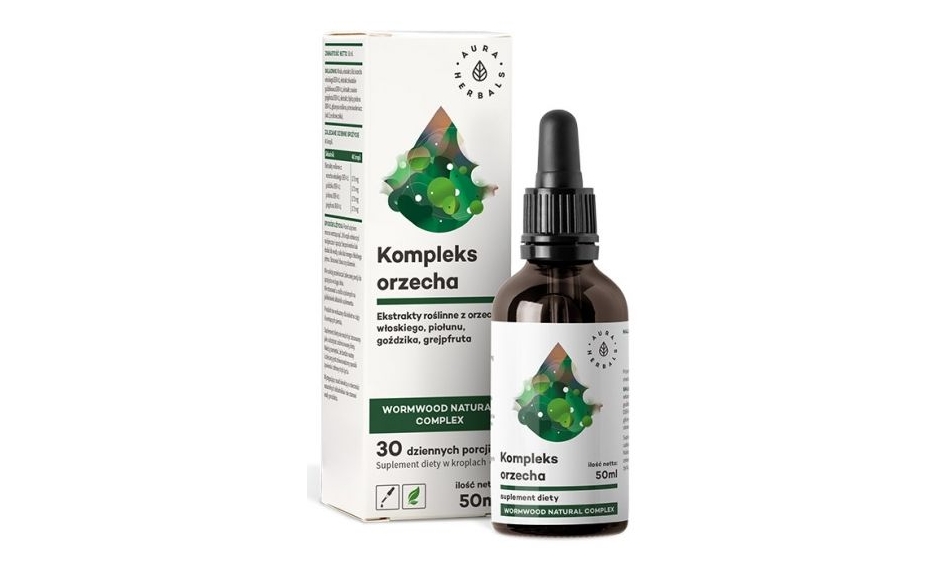Aura Herbals Orzech kompleks - Wormwood natural complex krople 50ml
