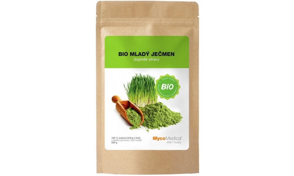 MycoMedica Młody jęczmień BIO proszek 200g OSTATNIE SZTUKI