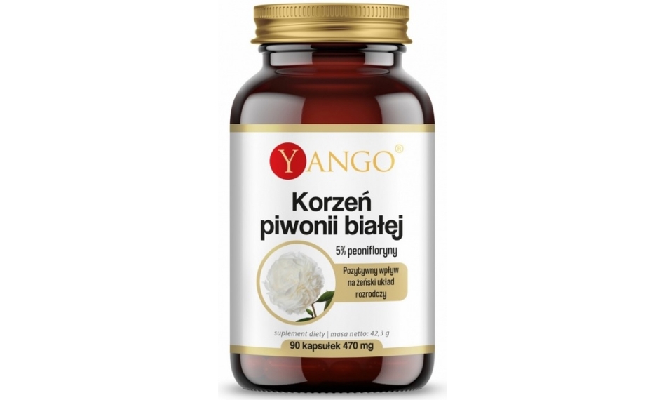 Yango Korzeń Piwonii Białej 5% Peonifloryny 90kapsułek