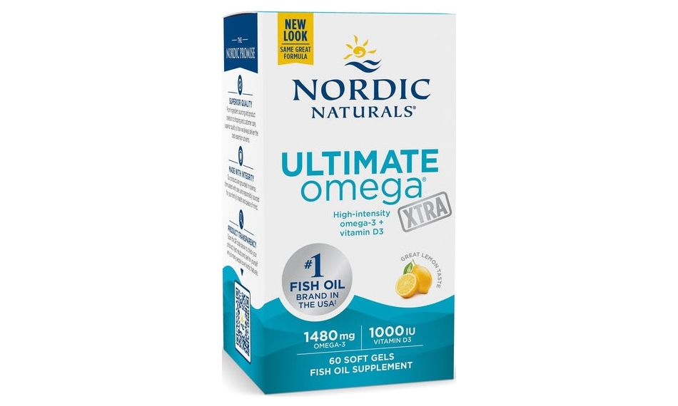 Nordic Naturals Ultimate Omega Xtra 1480mg + 1000IU D3 (Kwasy omega-3 + Wit. D3 CYTRYNA) 60kapsułek