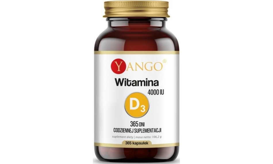 Yango Witamina D3 4000 IU na 365 dni 365kapsułek