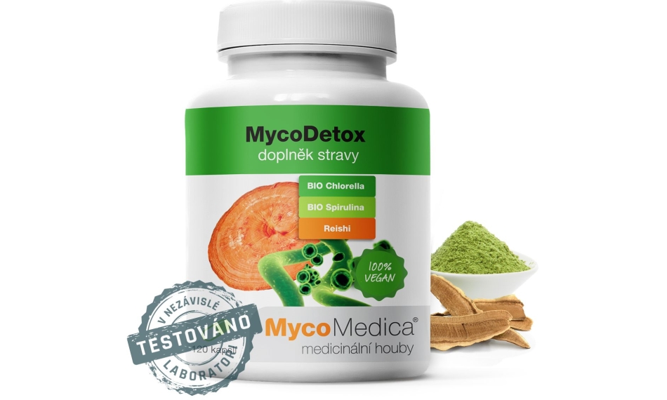 MycoDetox (Bio Spirulina Bio Chlorella Reishi) 120kapsułek MycoMedica PROMOCJA
